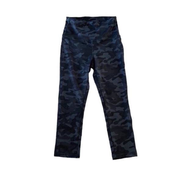 Danskin Size Small Blue Camouflage High-Waisted Leggings. - Picture 2 of 6
